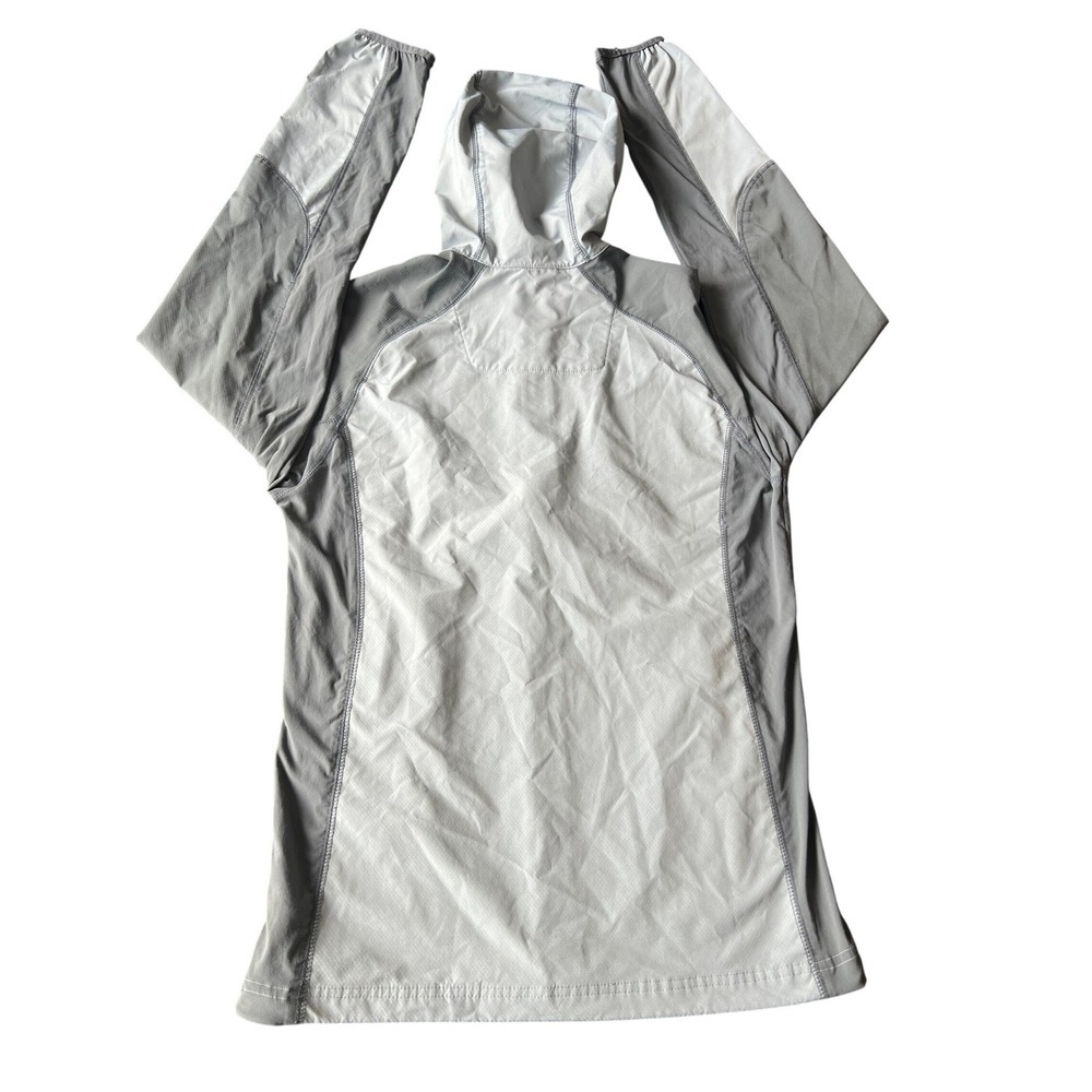 Columbia Mens Gray Full Zip Hooded Windbreaker Jacket Small Light Hiking (1022) - Picture 9 of 13
